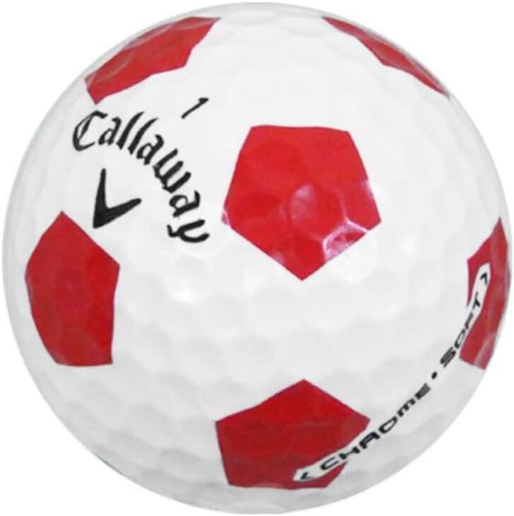 36 Callaway Chrome Soft Truvis Red Used Golf Balls, Good Condition, AAA Quality
