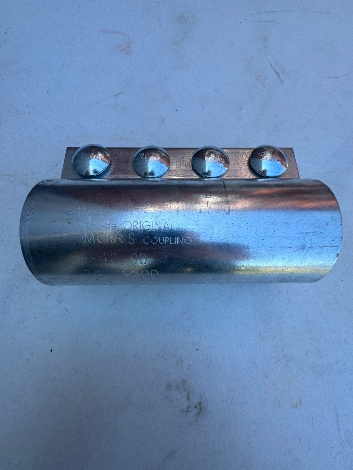 Morris 3-4C-OD Galvanized Compression Coupling 3" OD 76.2MM 4-Bolt NOS