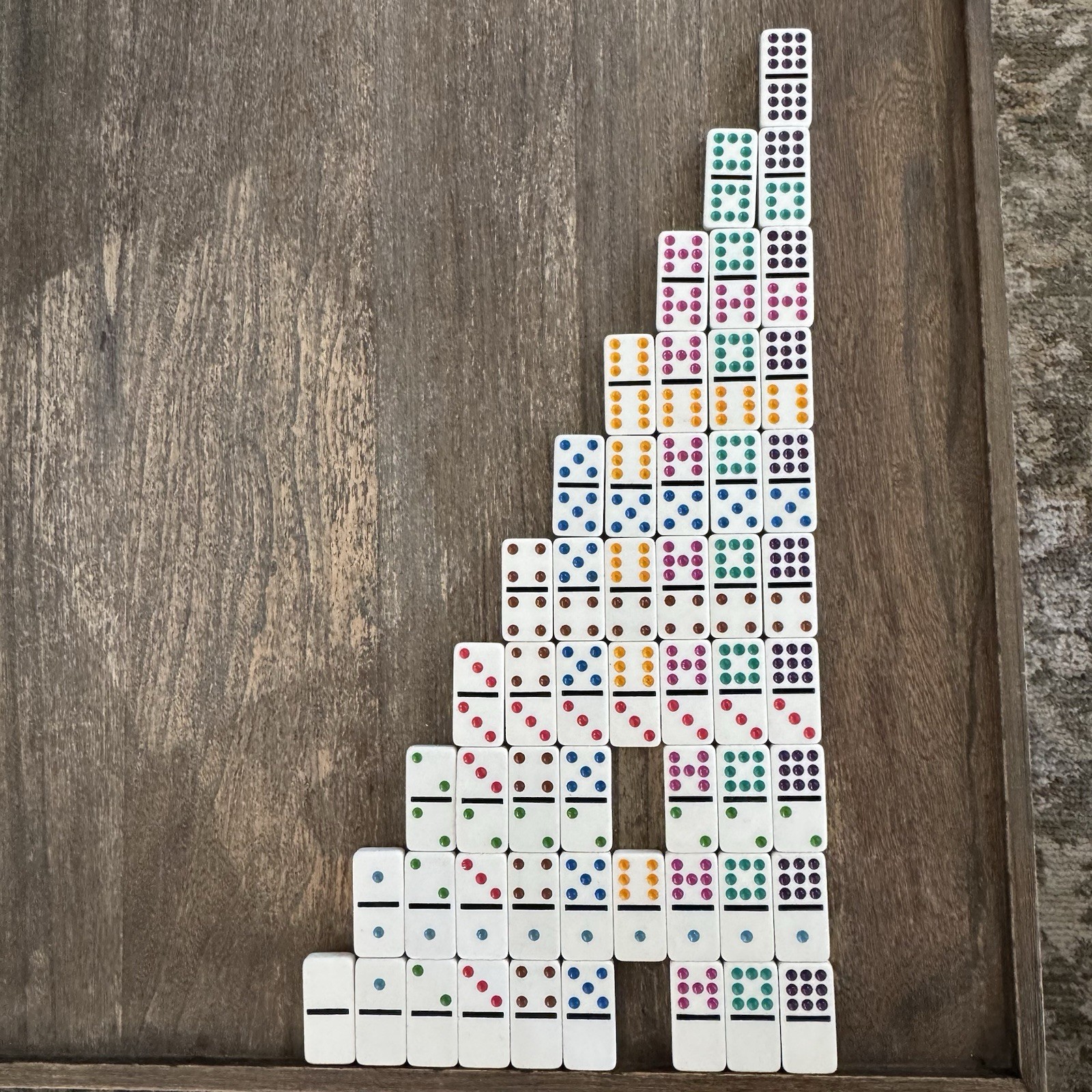 Cardinal Premier Edition Double Nine Jumbo Color Dot Dominoes REPLACEMENT Tiles