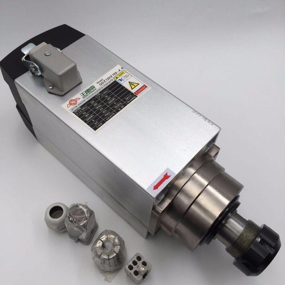 4.5KW 6HP 380V ER32 AC Spindle Motor Air Cooled 18000RPM for CNC Advertising Eng
