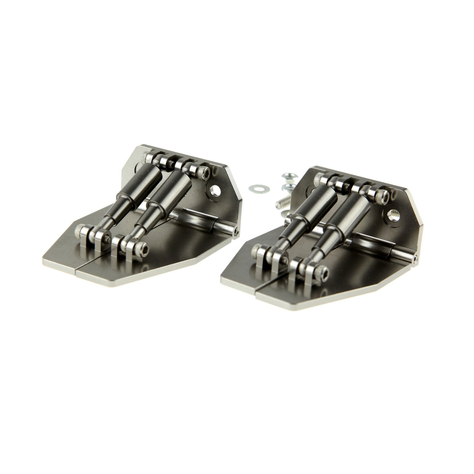 One Pair CNC Aluminum Trim Tabs 51mm x 62mm x 26mm Gray for Medium-Size RC Boat