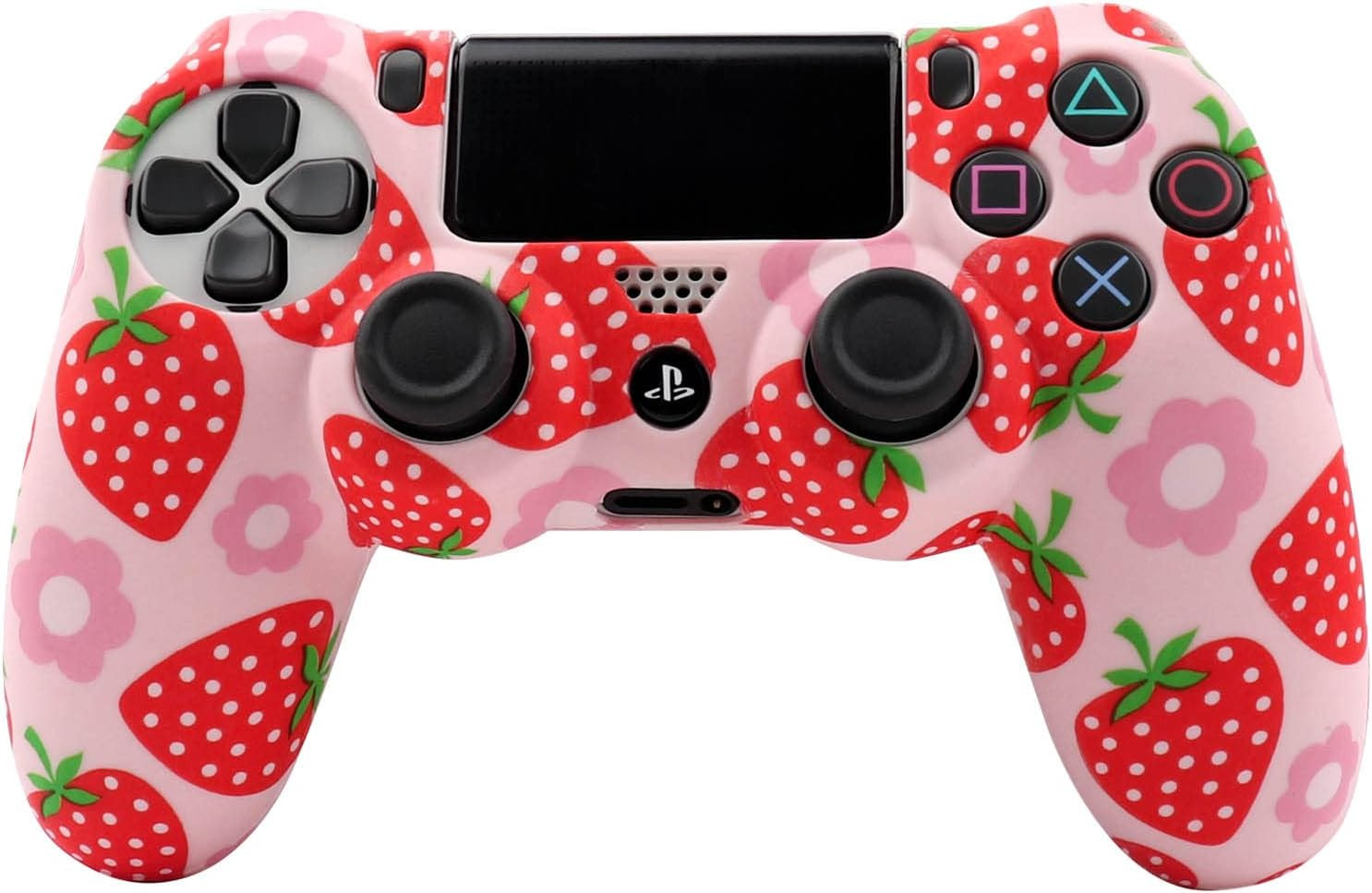 RALAN Pink Controller Skins for Ps4,Fruit Silicone Controller Cover Skin Protect