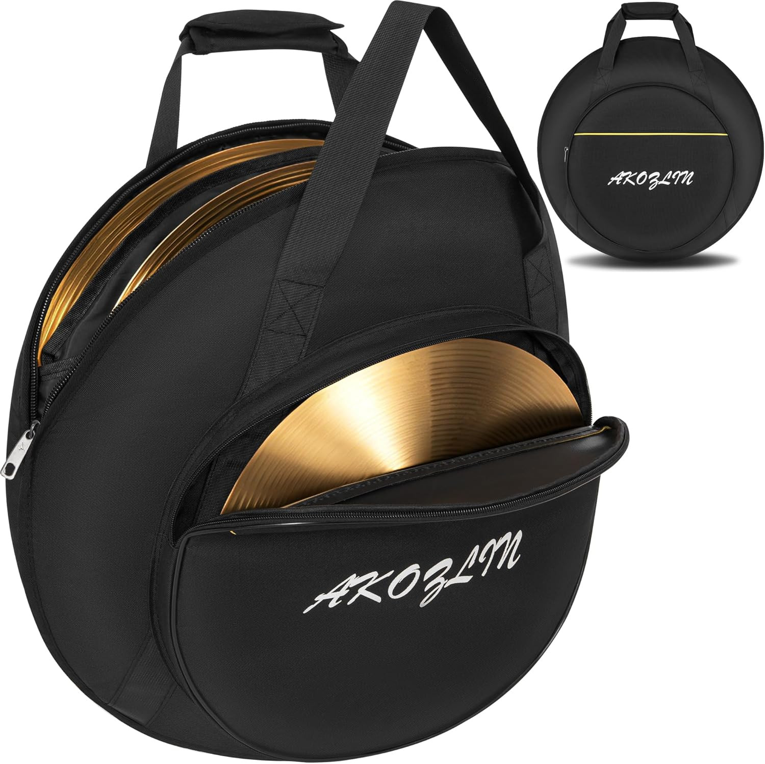 22" Cymbal Gig Bag with Carry Handle,10Mm Thick Padded Cotton