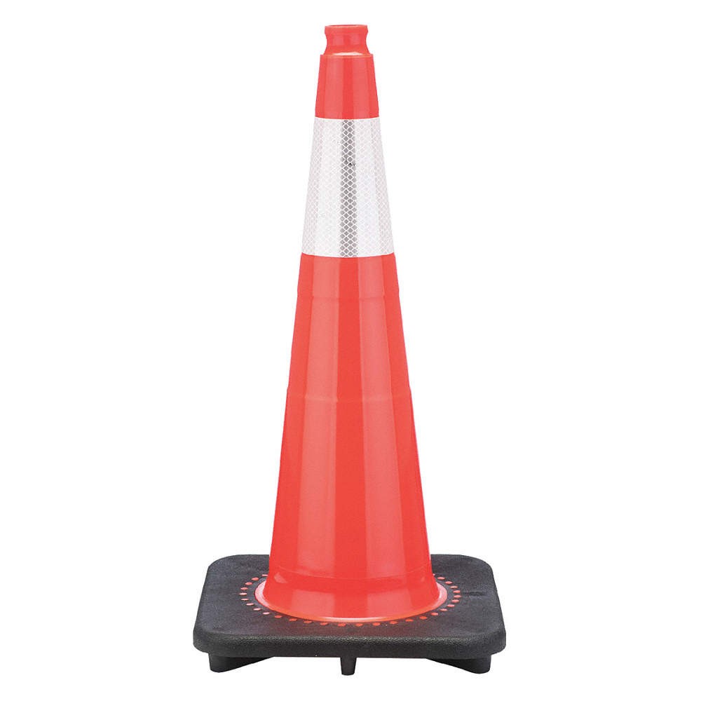 GRAINGER APPROVED RS70032SR3M6 Traffic Cone,7 lb.,Orange Cone Color 53WN66