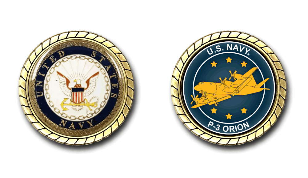 U.S. Navy P-3 Orion Aircraft Challenge Coin