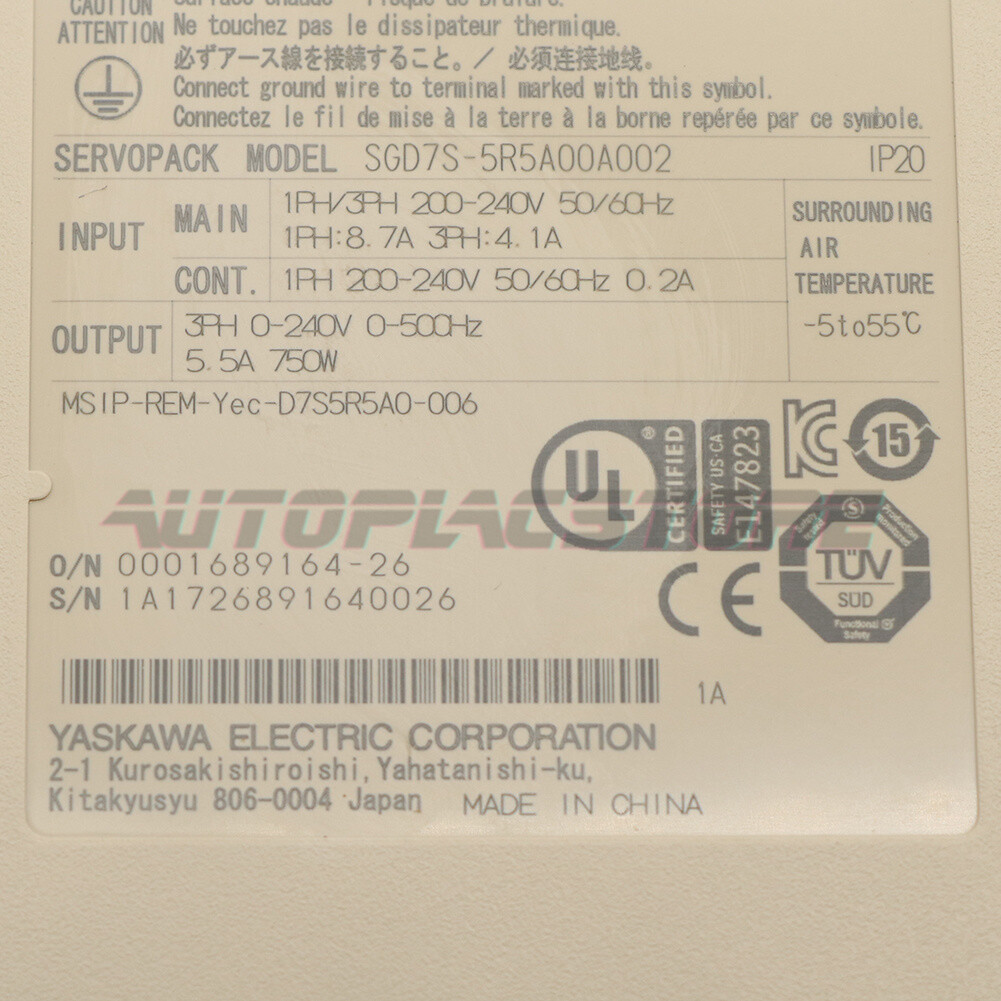 1PCS NEW YASKAWA SGD7S-5R5A00A002 Servo Drive~
