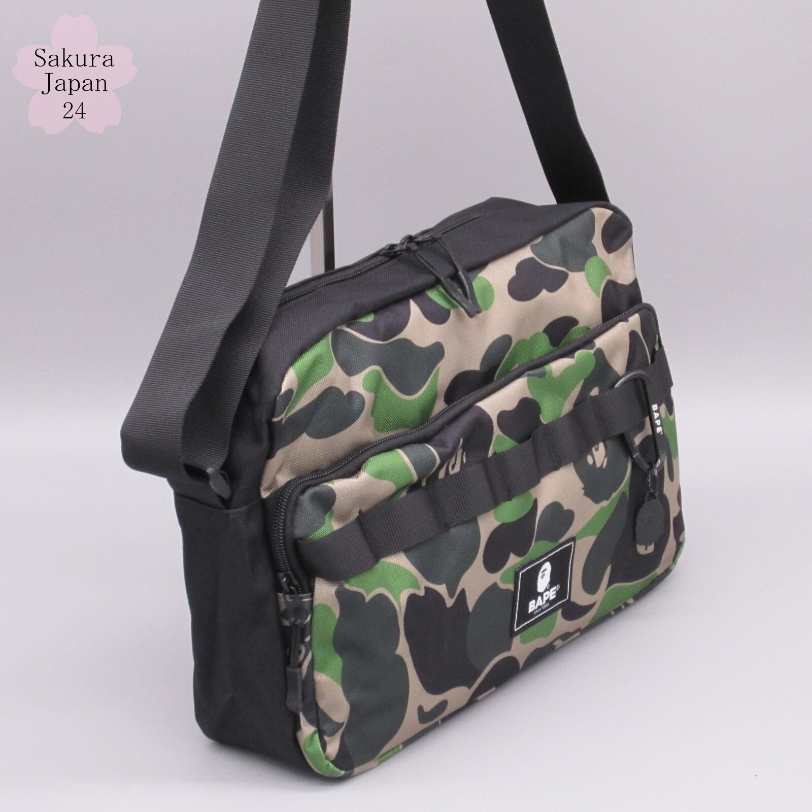 BAPE A Bathing Ape Camo Shoulder Bag with Carabiner 2021 AW Magazine Free Gift