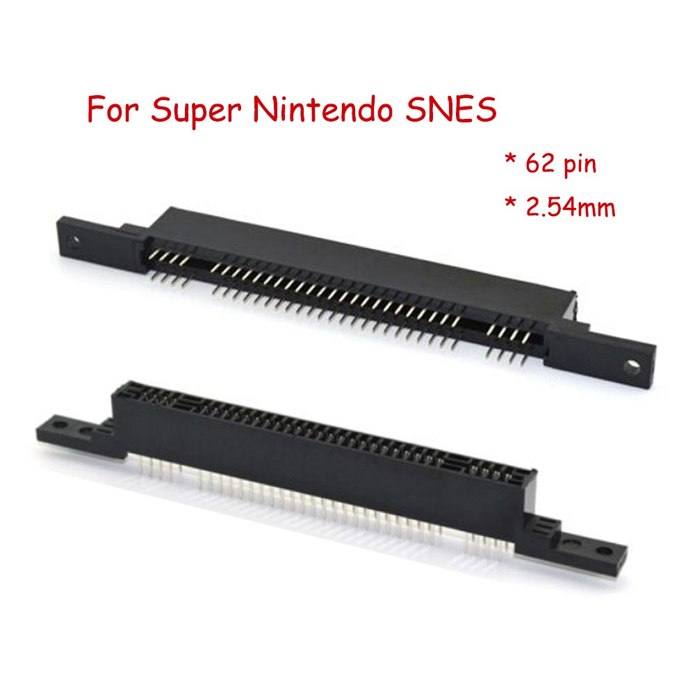 Replacement Cartridge 62 Pin Connector Slot For Super Nintendo SNES 2.54mm Gap