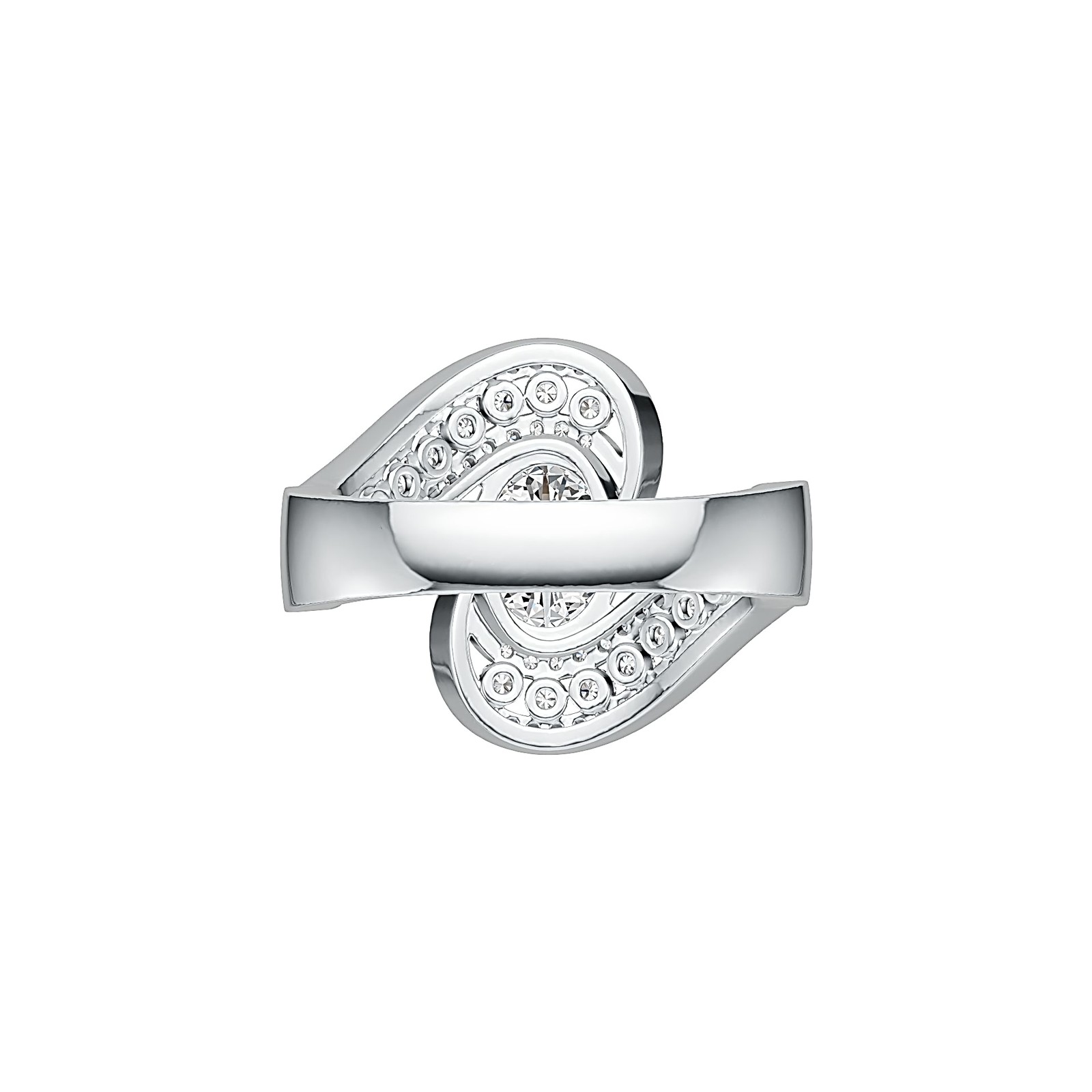 Sterling Silver Semi Mount Ring Setting Oval OV 9X7mm with White Topaz