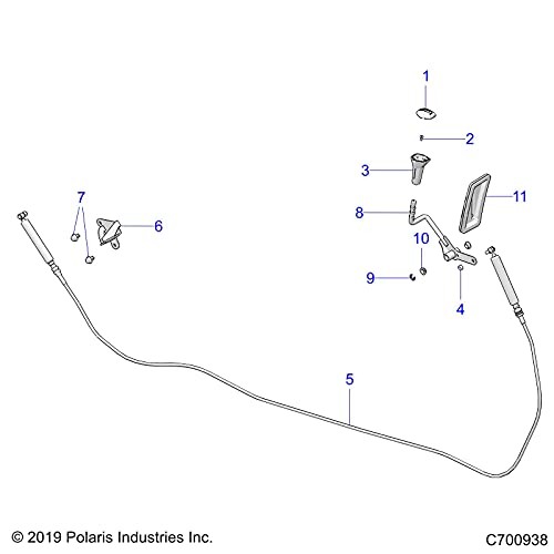 Shift Cable, Crew, for Ranger Models, Genuine OEM - 7082475