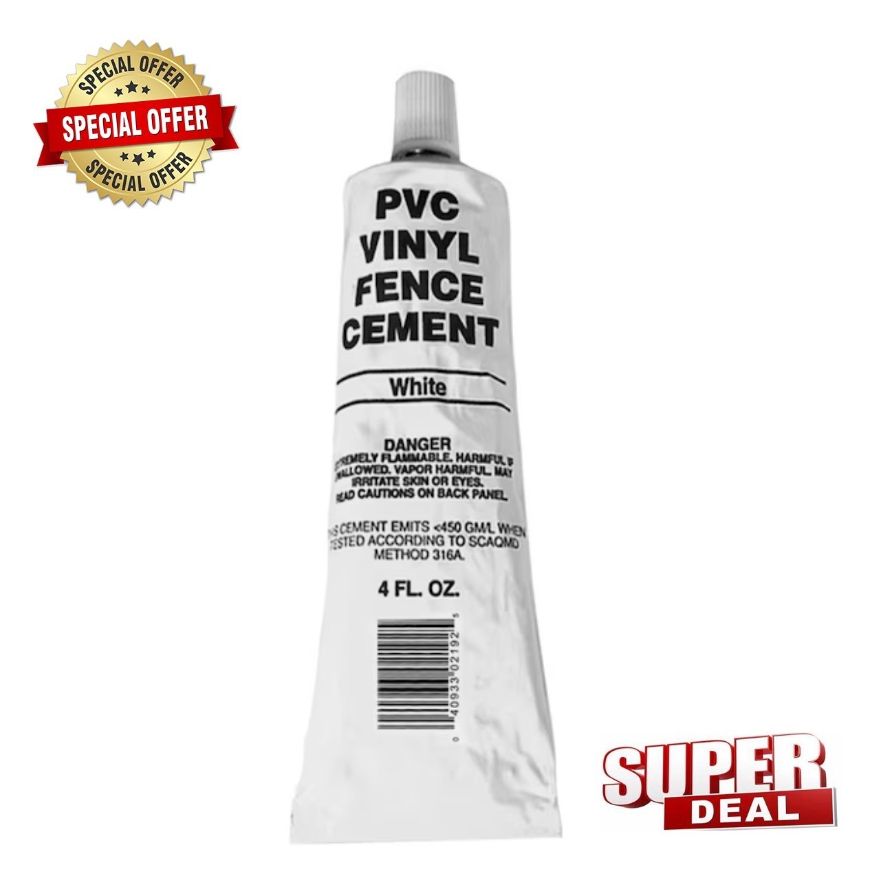 Freedom 6.375-in x 1.375-in Clear PVC Vinyl cement For Vinyl Fence
