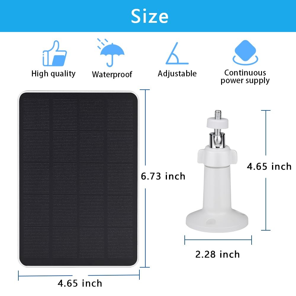 Bird Feeder Camera Solar Panel Replacement 9.8ft/3m (cable length), 1 Pack