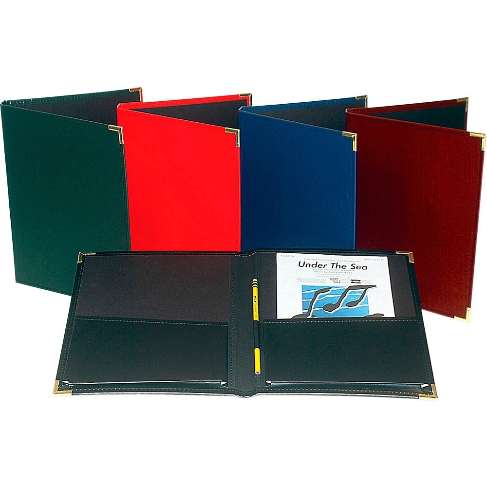 Marlo Plastics Band Orchestra 12" x 14"  Brass Corners and Pencil Loop Burgundy