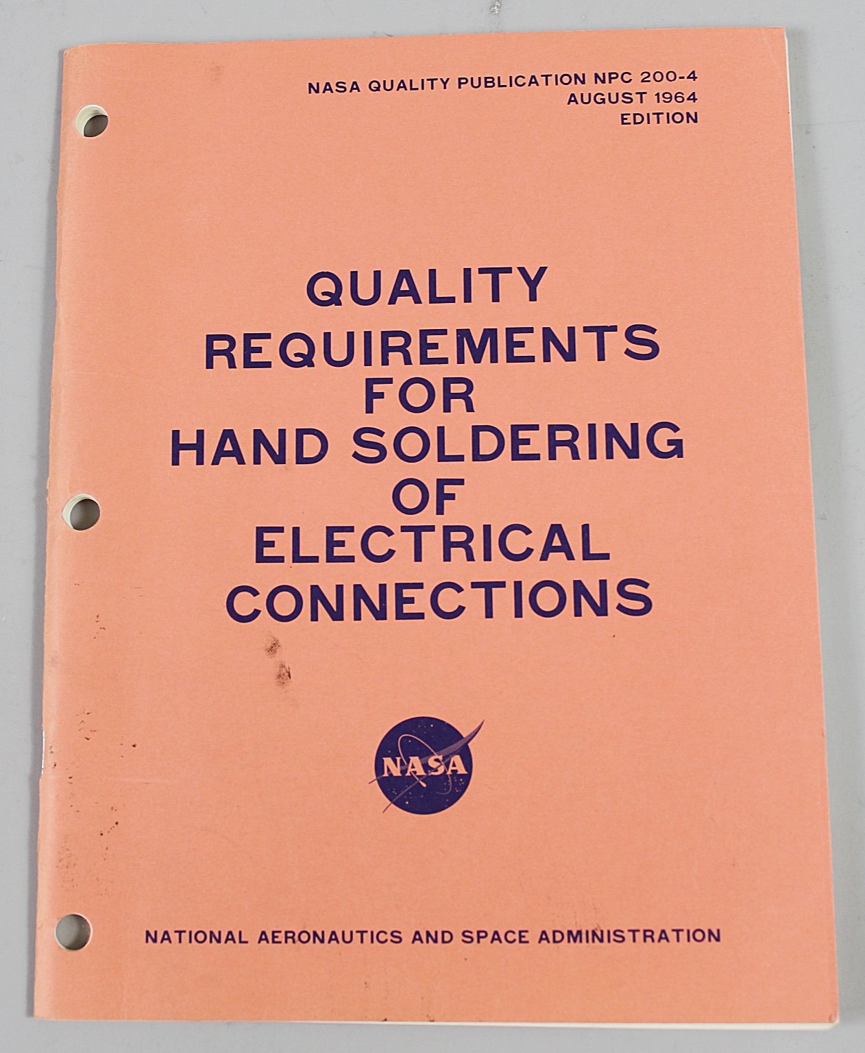 NASA Quality Requirements NPC 200-4 Technical Manual Apollo Space 1964