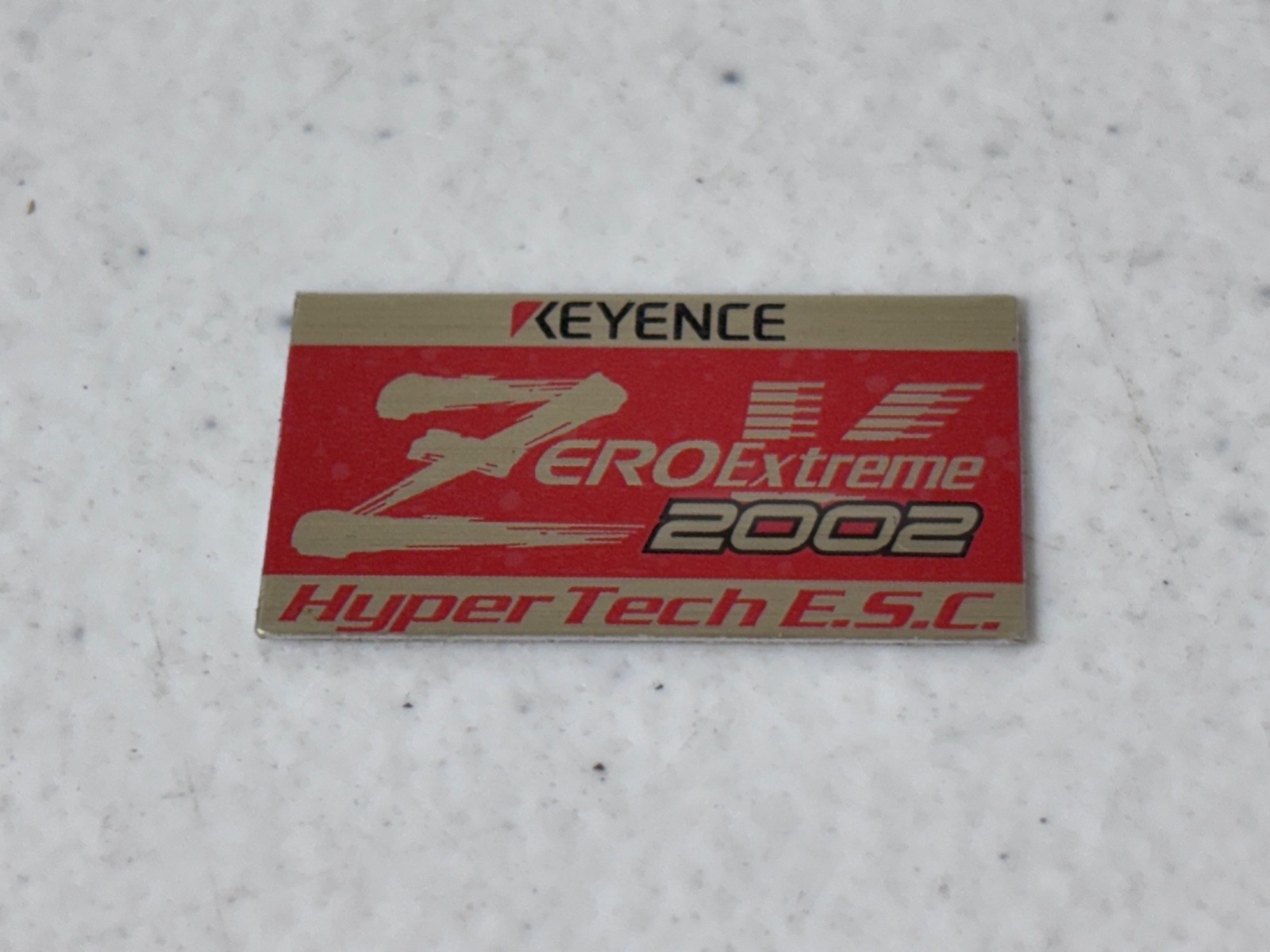 Keyence ESC Zero Extreme Hyper Tech 2002 Sticker Decal Badge Label Speed Control