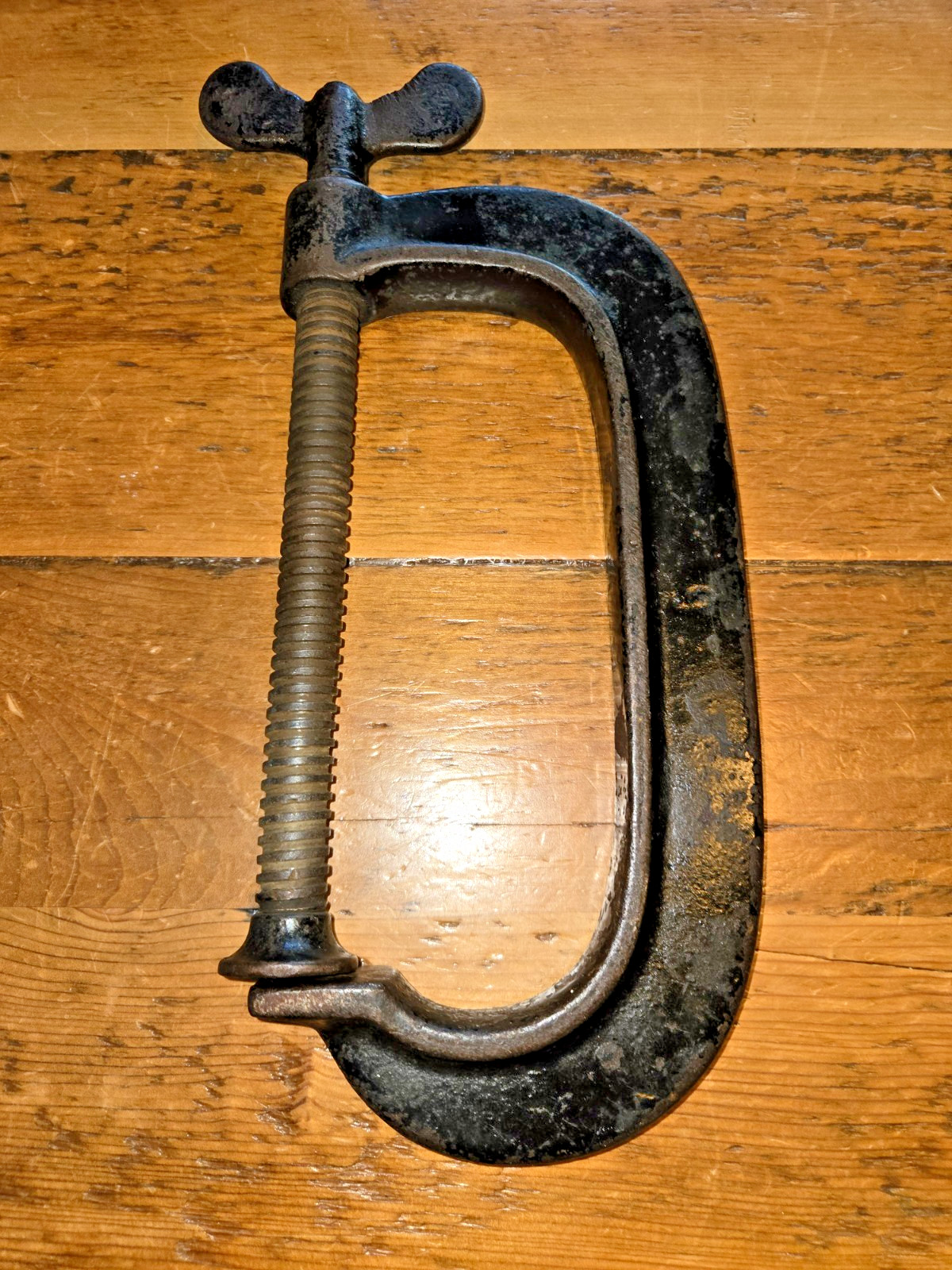 Vintage Circle E, (7600-E) "Bat Wing" Style "C" Clamp - Blacksmith / Woodworking