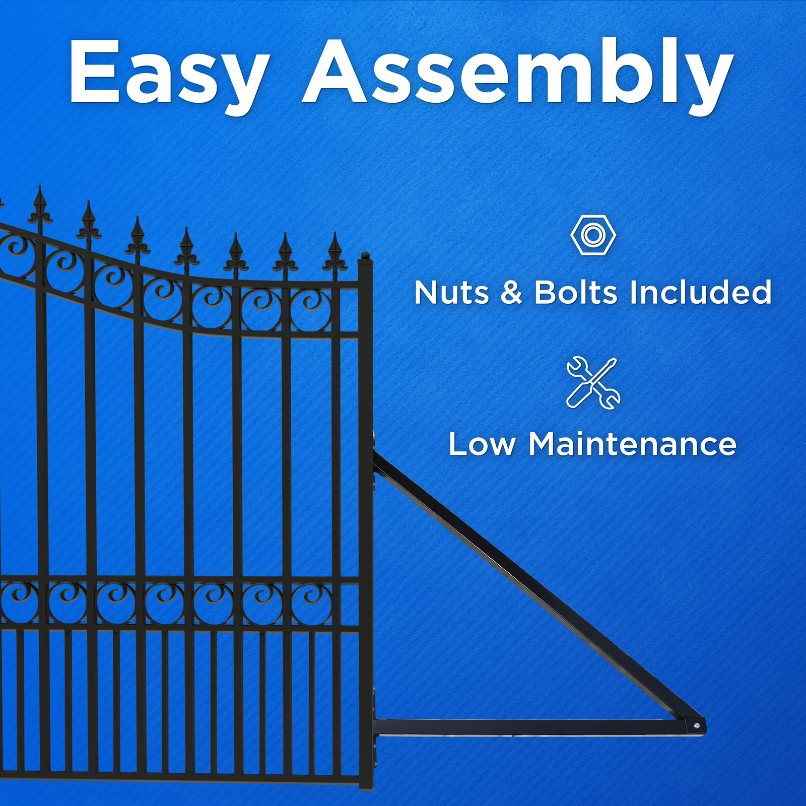 ALEKO Sliding Gate Hardware Kit with Extension Bracket