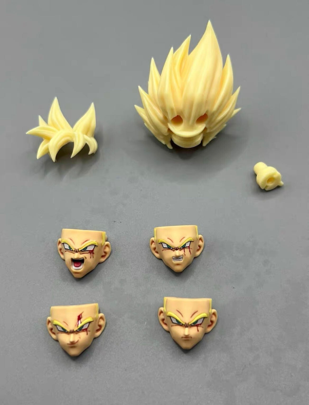 custom son goku 1/12 shf Super Saiyan goku bloodstain head yellow kit