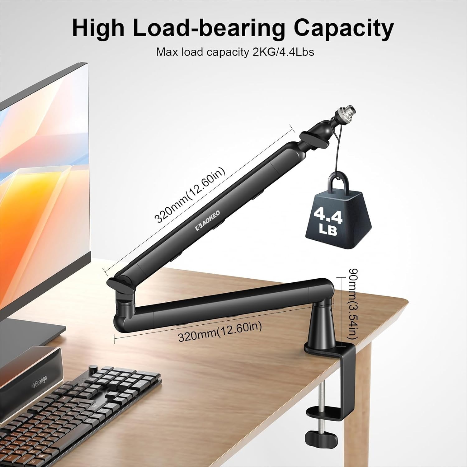 Adjustable Microphone Boom Arm for Blue Yeti HyperX Elgato Wave