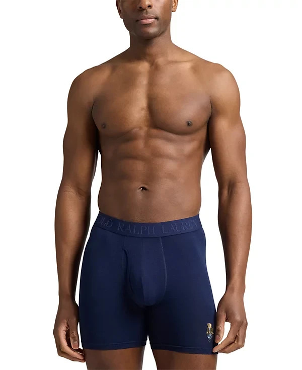 3 Polo Ralph Lauren Boxer Briefs M XL Stretch Cotton 3 Pack Underwear $59 SALE