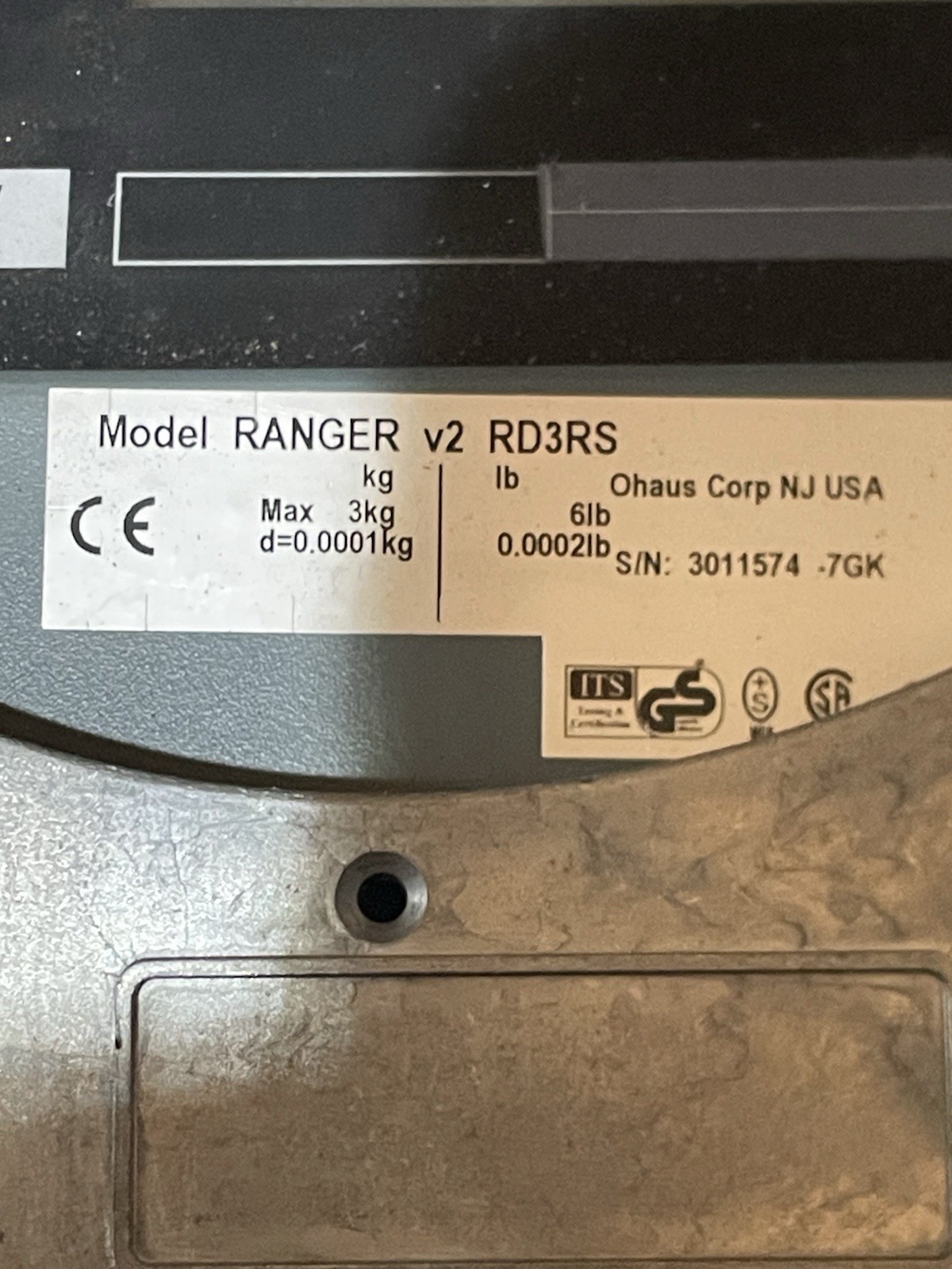 Ohaus Ranger Rd3rs Scale