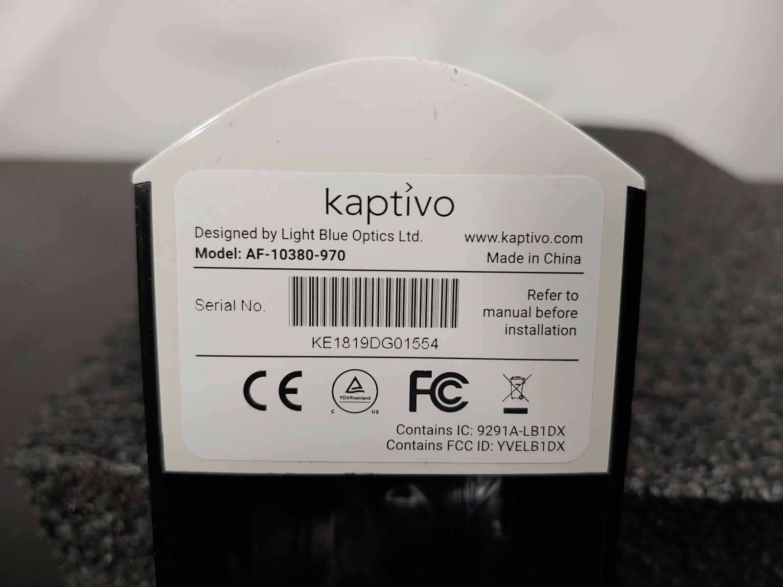 KAPTIVO AF-10380-970 Standard Whiteboard Camera