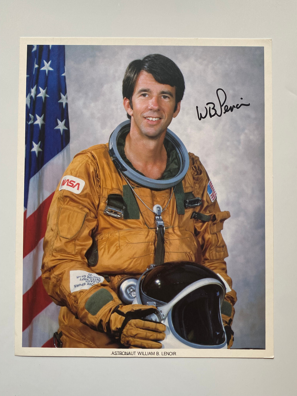 Astronaut William B. Lenoir - NASA - Original Autograph - Large Photo 25x20cm