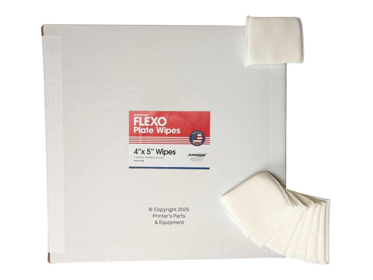 Flexo Plate Wipes 4" x 5" Case of 144 Wipes