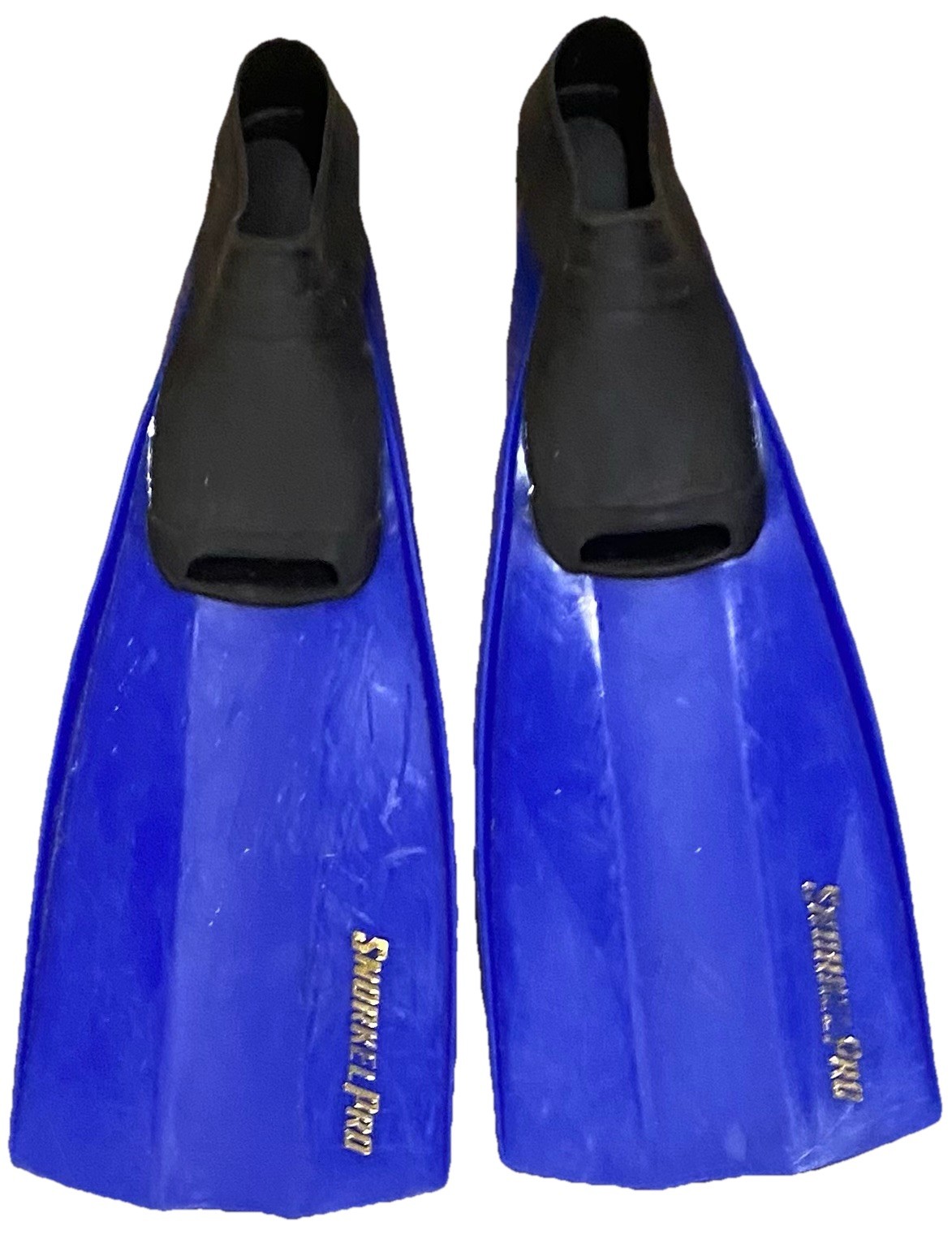 Snorkel Pro Rubber Full Foot Fins, Blue & Black, XL 11-12