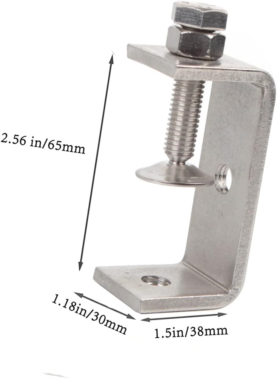 2Pcs 304 Stainless Steel C Clamp 65MM Heavy Duty C Clamp Woodworking Building Ti