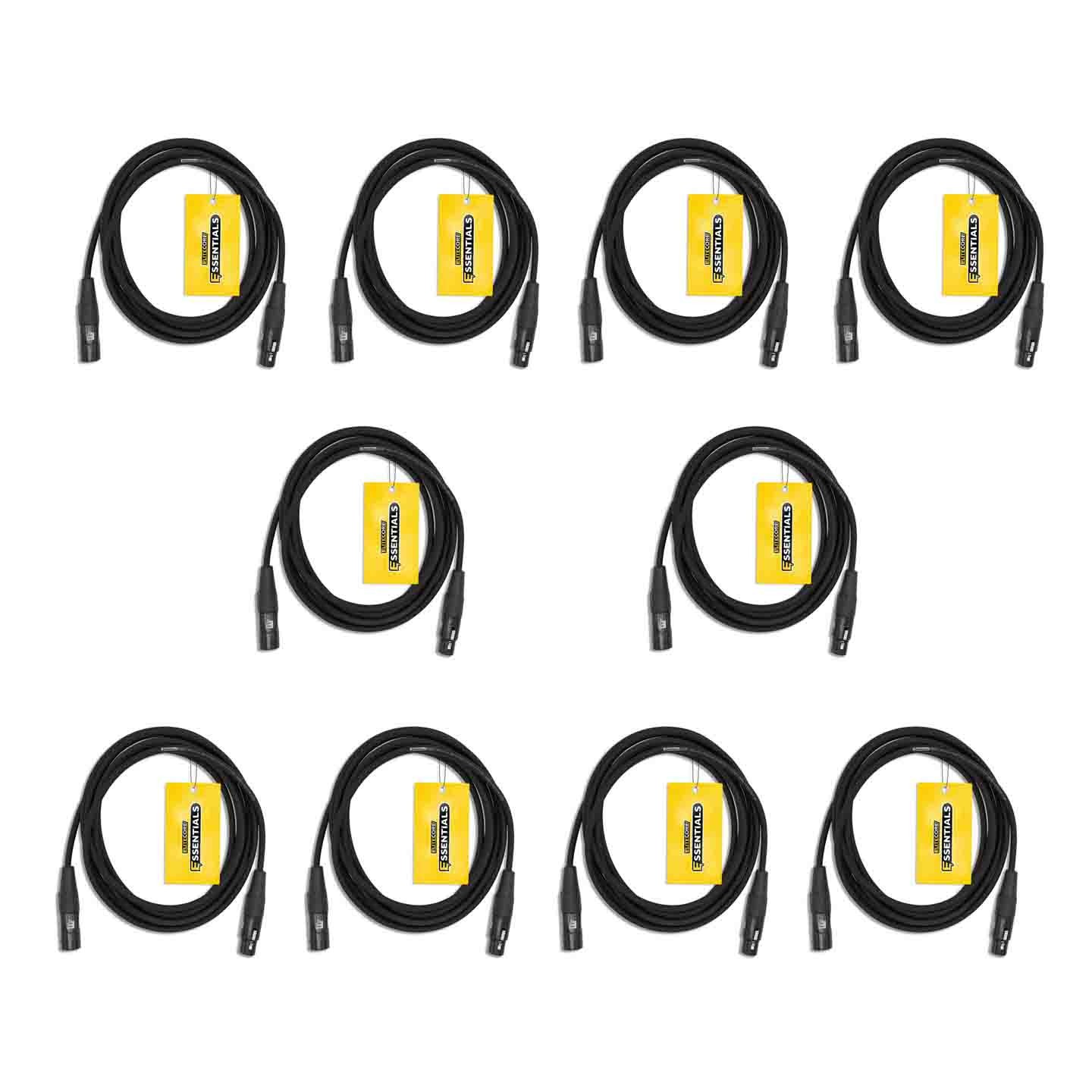 10 Essentials 5 pin DMX Shielded Lighting DJ Cables w/Rean Connectors 15 ft