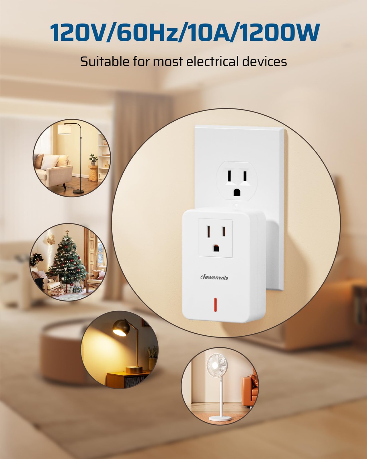 DEWENWILS Remote Control Outlet Wireless Wall 1 Switch + 1