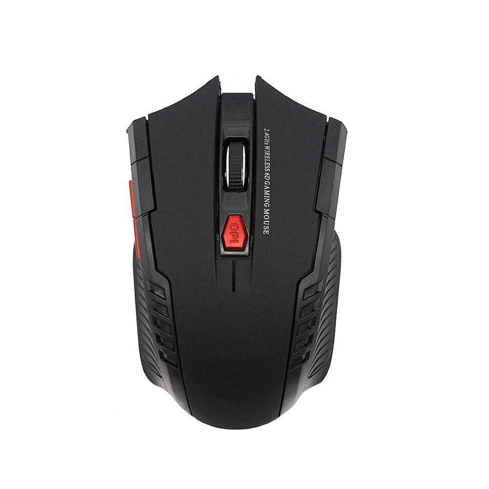 Wireless Gaming Mouse 2.4G Portable Optical Desktop Laptop - 6 Buttons BLACK USA