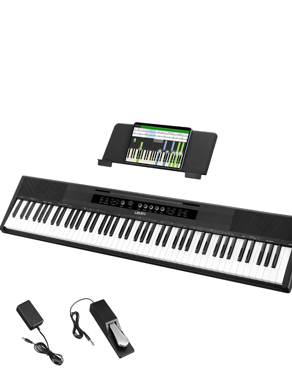  LEKATO P866 Full Size Semi Weighted 88 Key Digital Piano