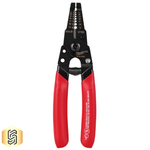 Milwaukee 48-22-3043 10-24 AWG Compact Dipped Grip Wire Stripper & Cutter