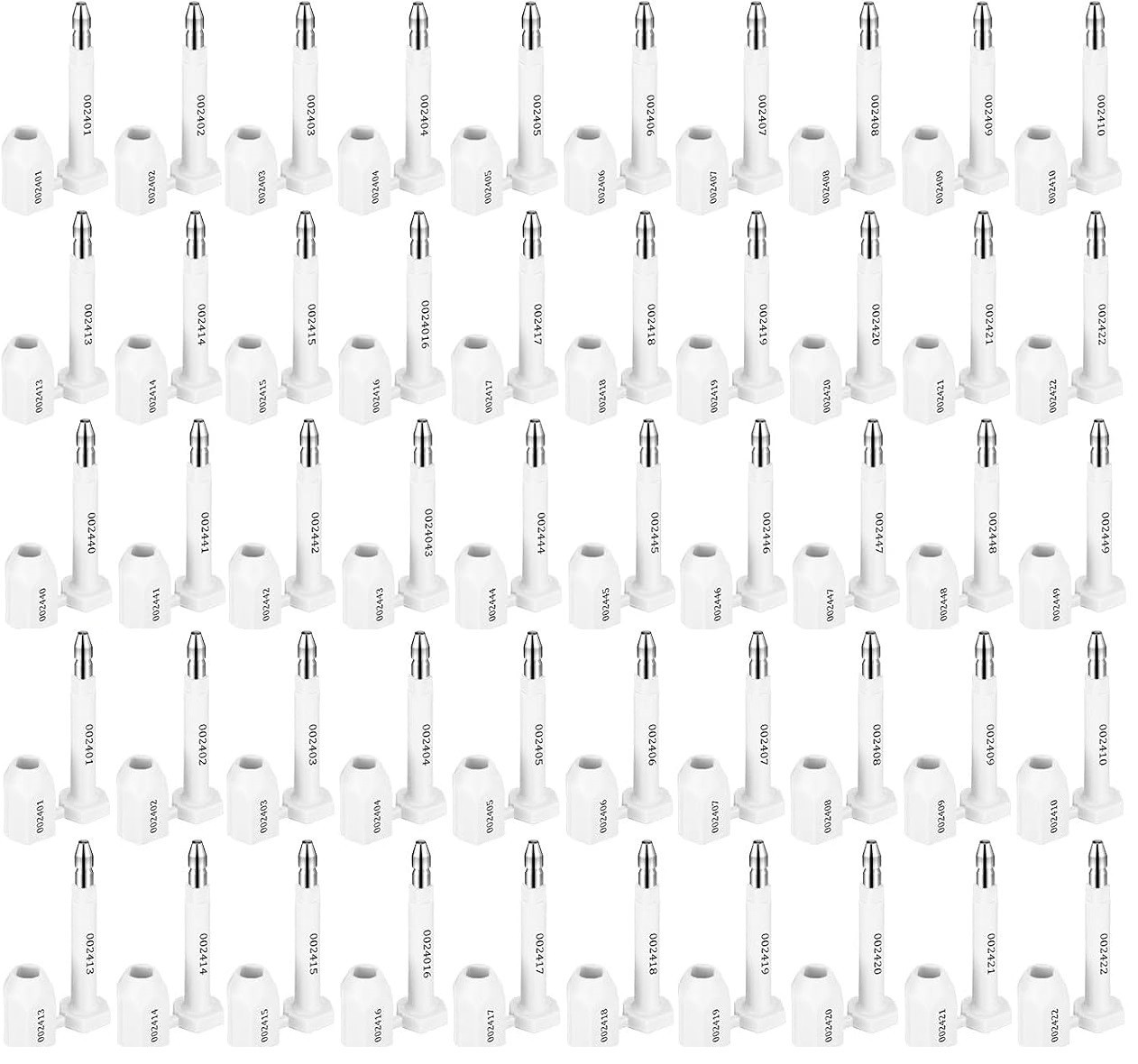 50Pcs Bolt Shipping Seal Disposable Cargo Container Seals for Trucks Trailers