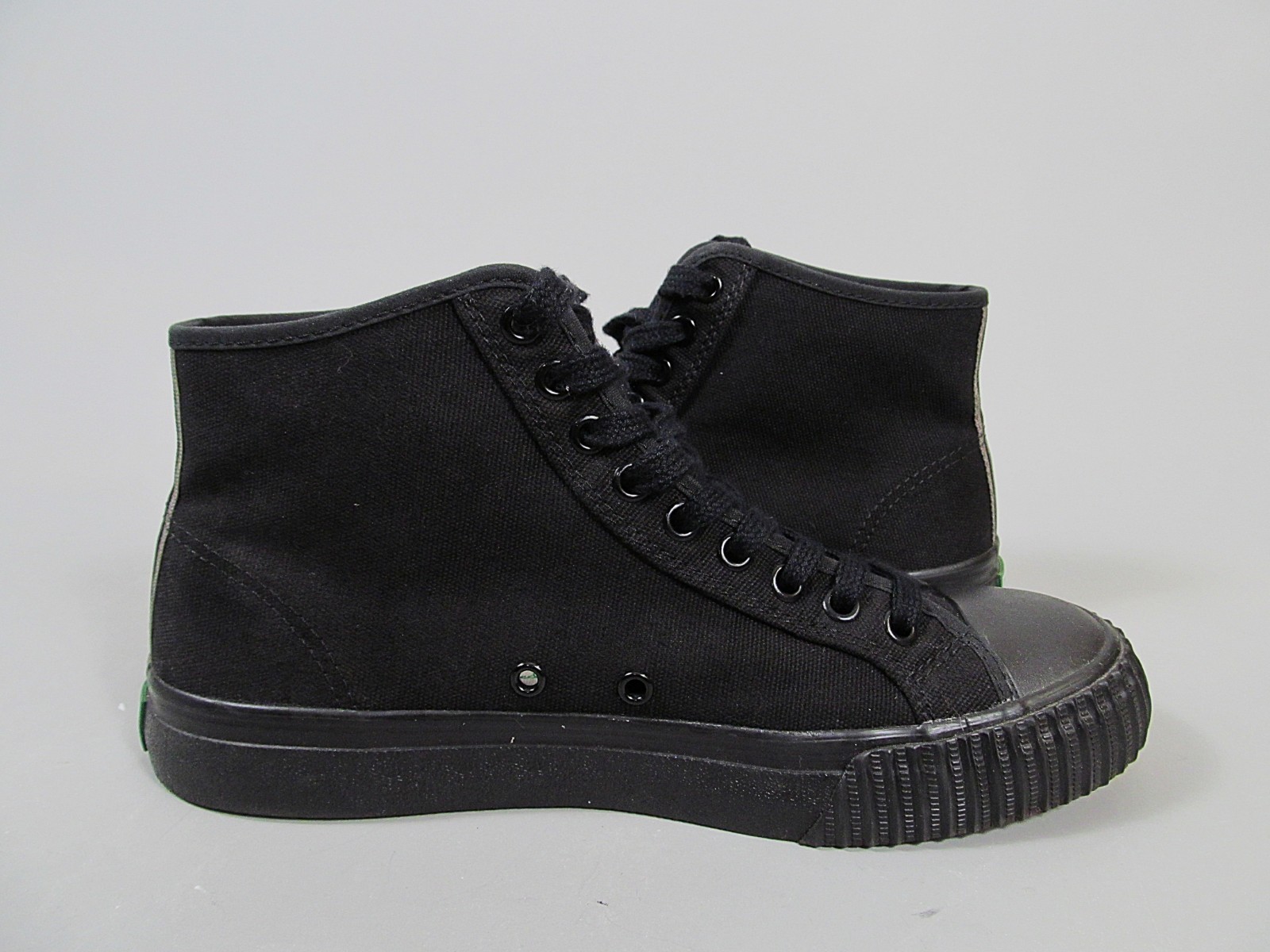 PF Flyers Sneakers Black Mens Size 7.5 Womens Size 9 High Top Canvas Sandlot