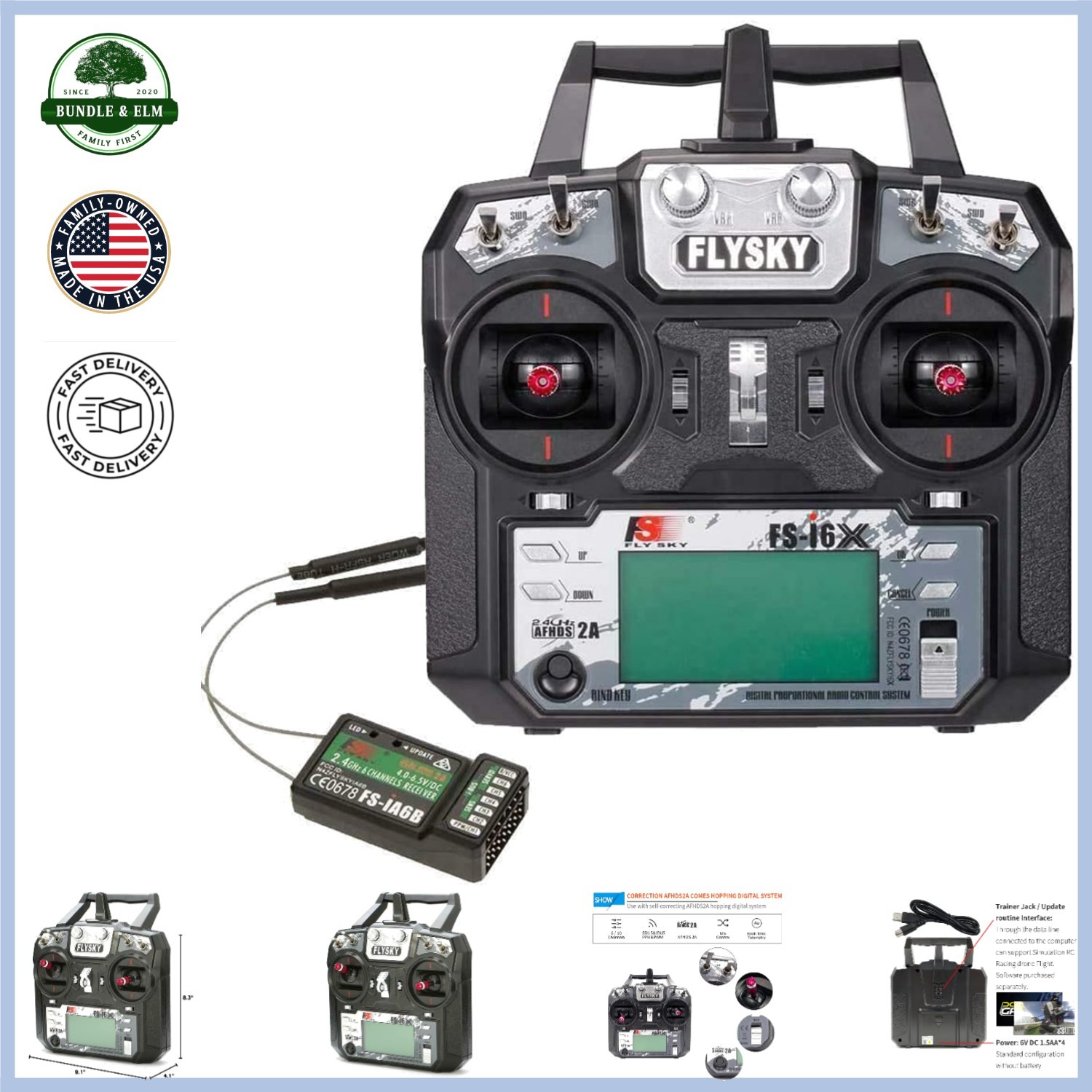 Remote Control Transmitter with 10 Channels, Receiver and Upgrade Cable Included