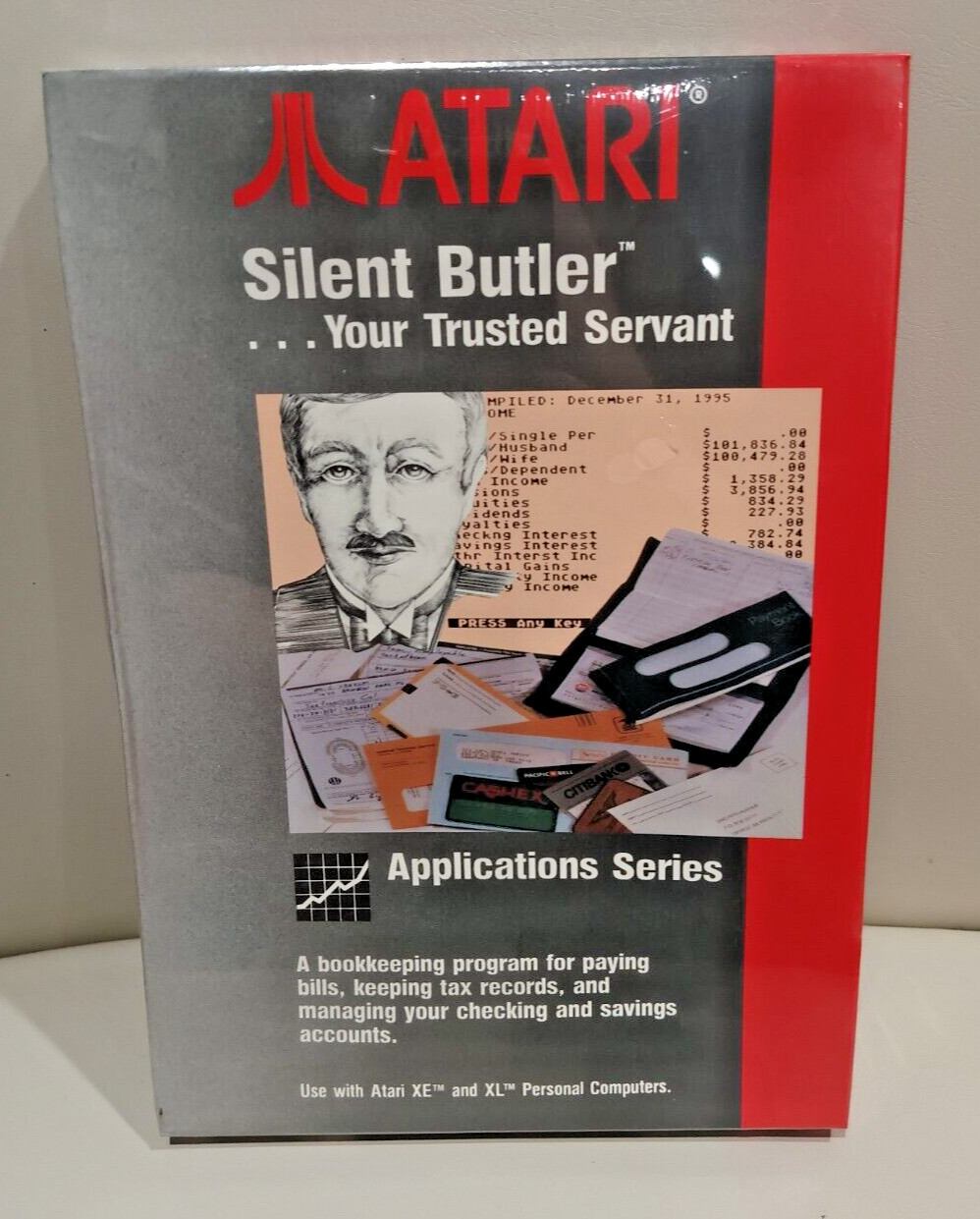 SILENT BUTLER ORIGINAL Atari 64k XL/XE w/1050 Disk Drive NEW IN BOX
