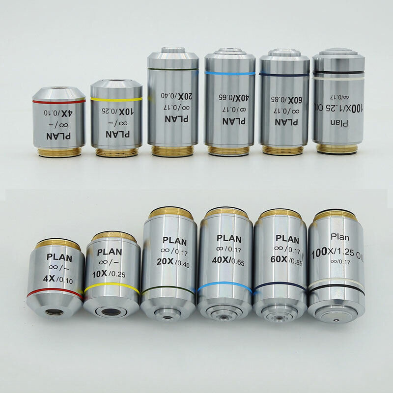 1PC 4X 10X 20X 40X 60X 100X Infinity Plan Objective Lens for Olympus Microscope