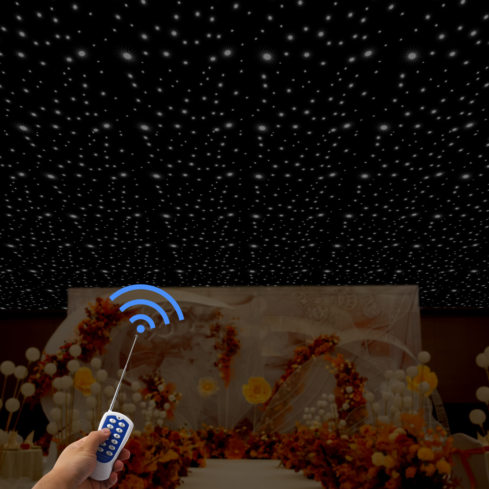 LED Stage Star Sky Background Stage Backdrop Curtain Wall Mounted w/ Controller