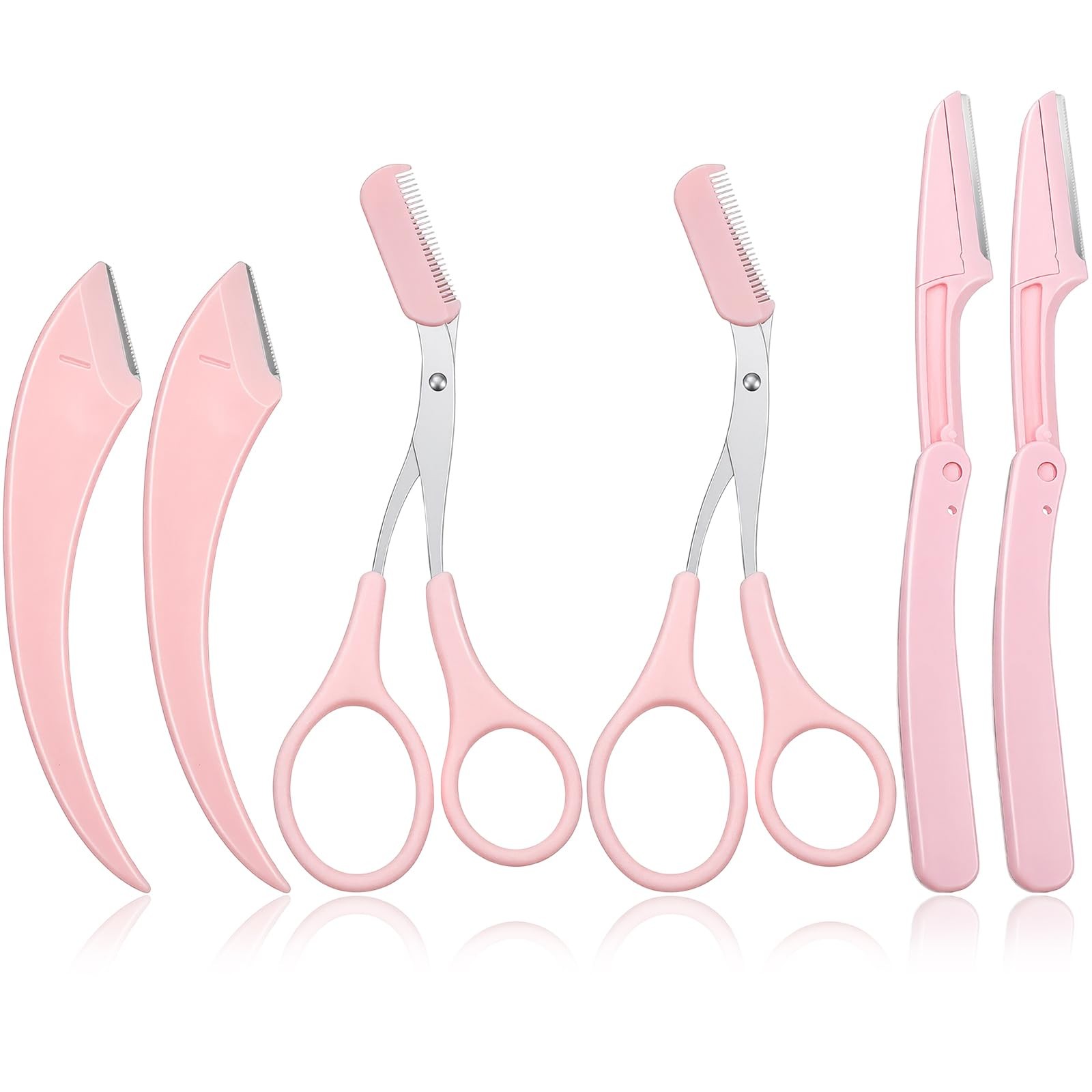 Elegaperma 6 Eye Brow Scissors,Brow 10.3 cm/4.05 Inch Length, 2.1 cm/0.82 in