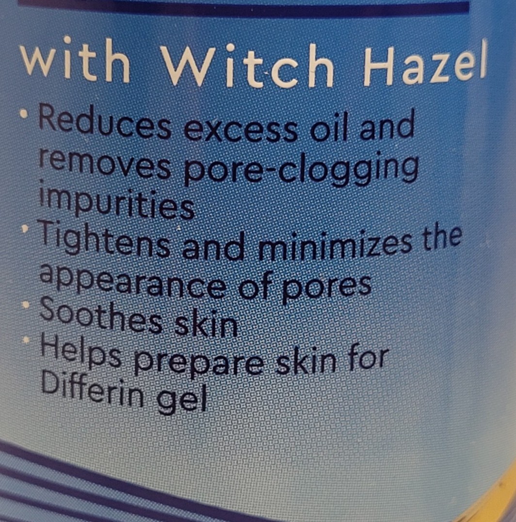 3 Differin Pore-Minimizing Toner w/Witch Hazel ~ 8 oz Each