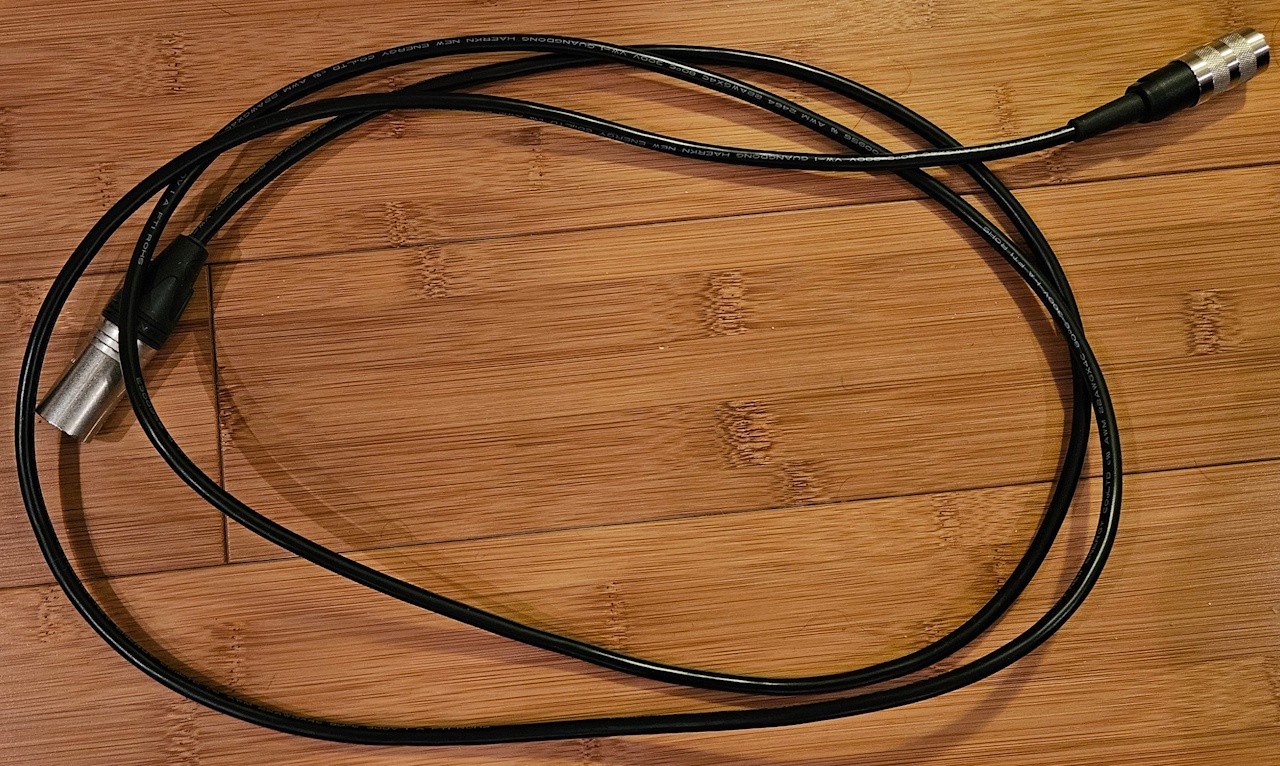 Bolex MST (6-pin) Power Cable, 4-pin XLR Male, ~2m (6.6ft)