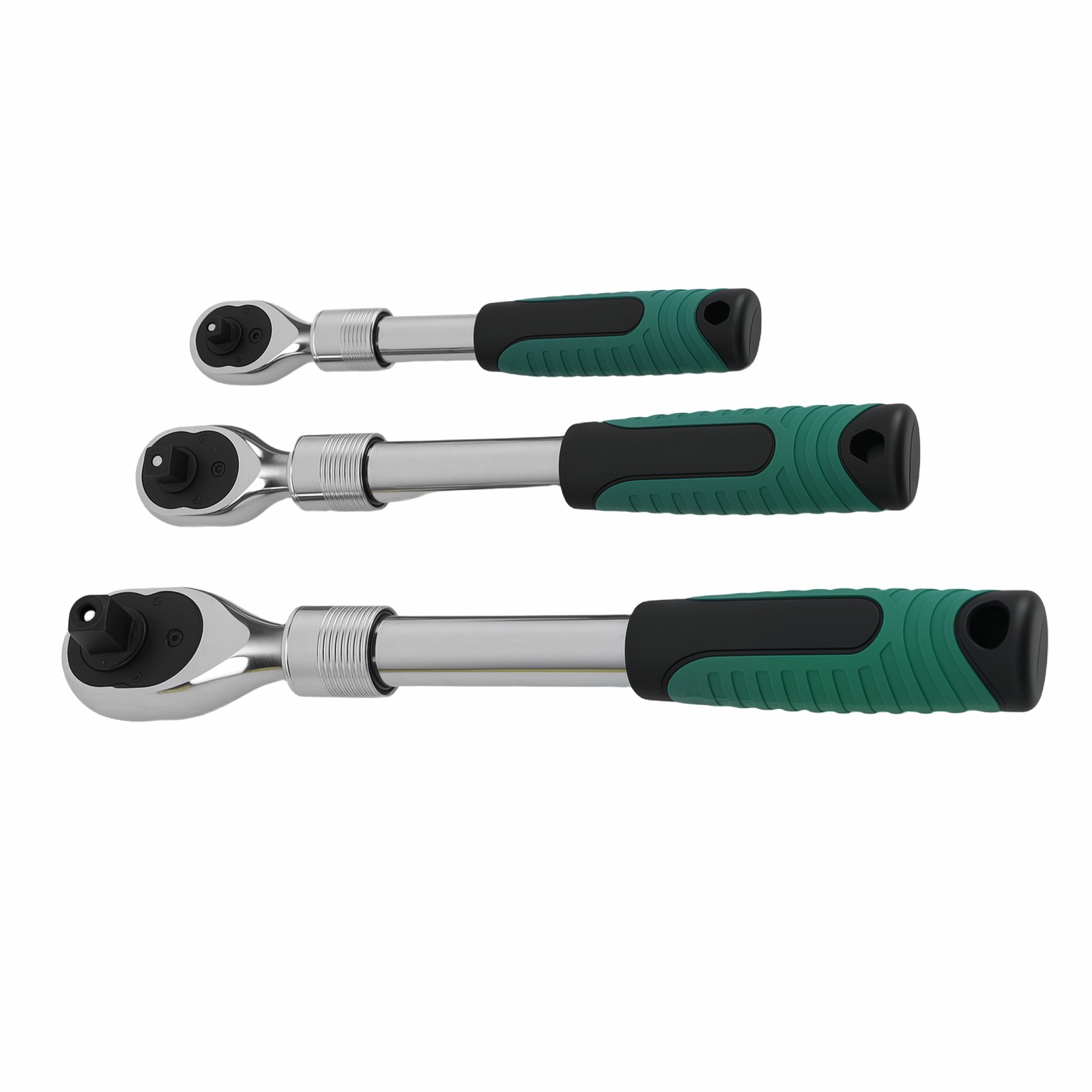 Workshop Ratchet Tool Set 3-Piece Extendable Handle 72-Tooth Quick Release