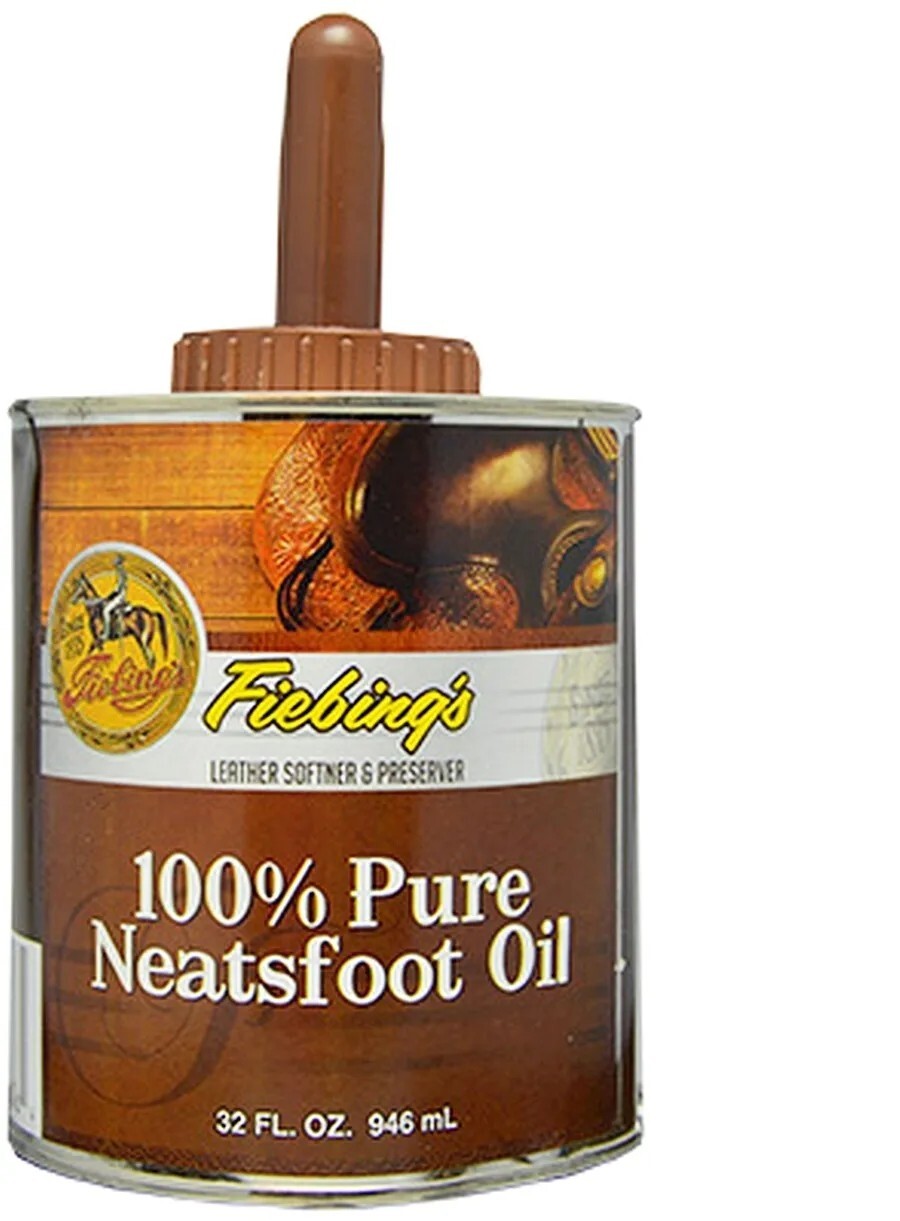 Fiebing's Pure Neatsfoot Oil 32 oz  Leather Softener  Comes with Applicator