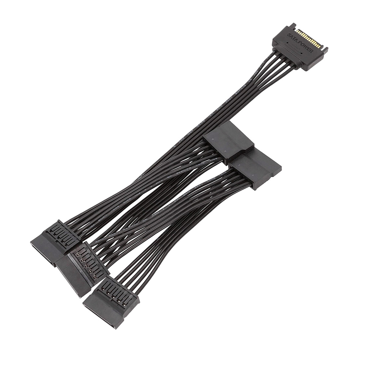 15 Pin SATA Power 1 Male To 5 Female Splitter Hard Drive Cable for HDD SSD