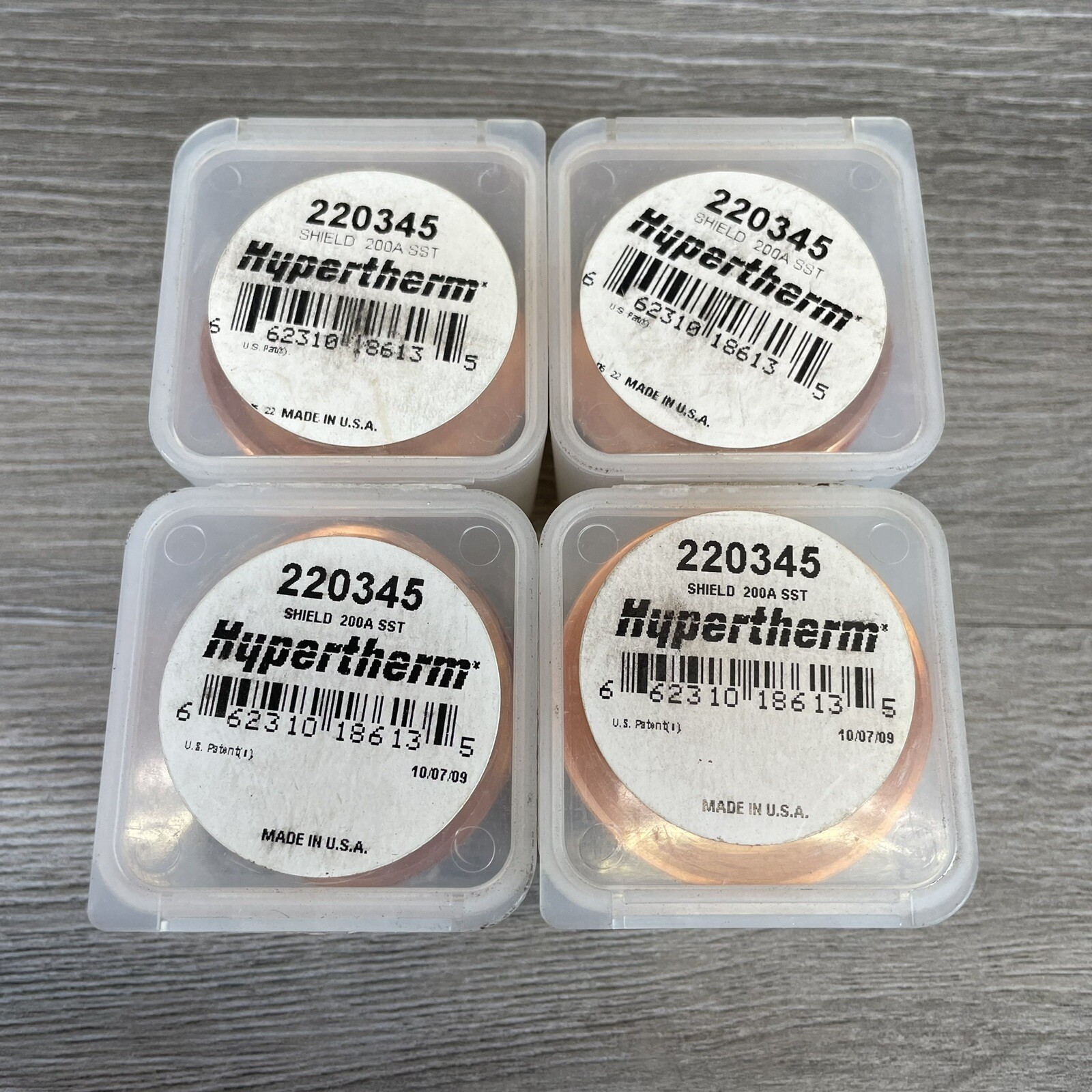 Lot Of 4 NEW Hypertherm 220345 HPR SS/AL 200A Shield