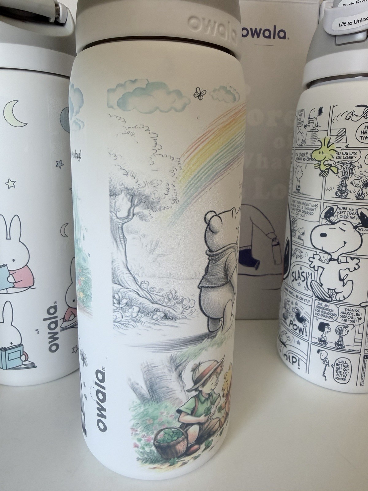 Owala Insulated Water Bottle Cartoon Winnie Pooh Miffy Snoopy Plastic Choose 1