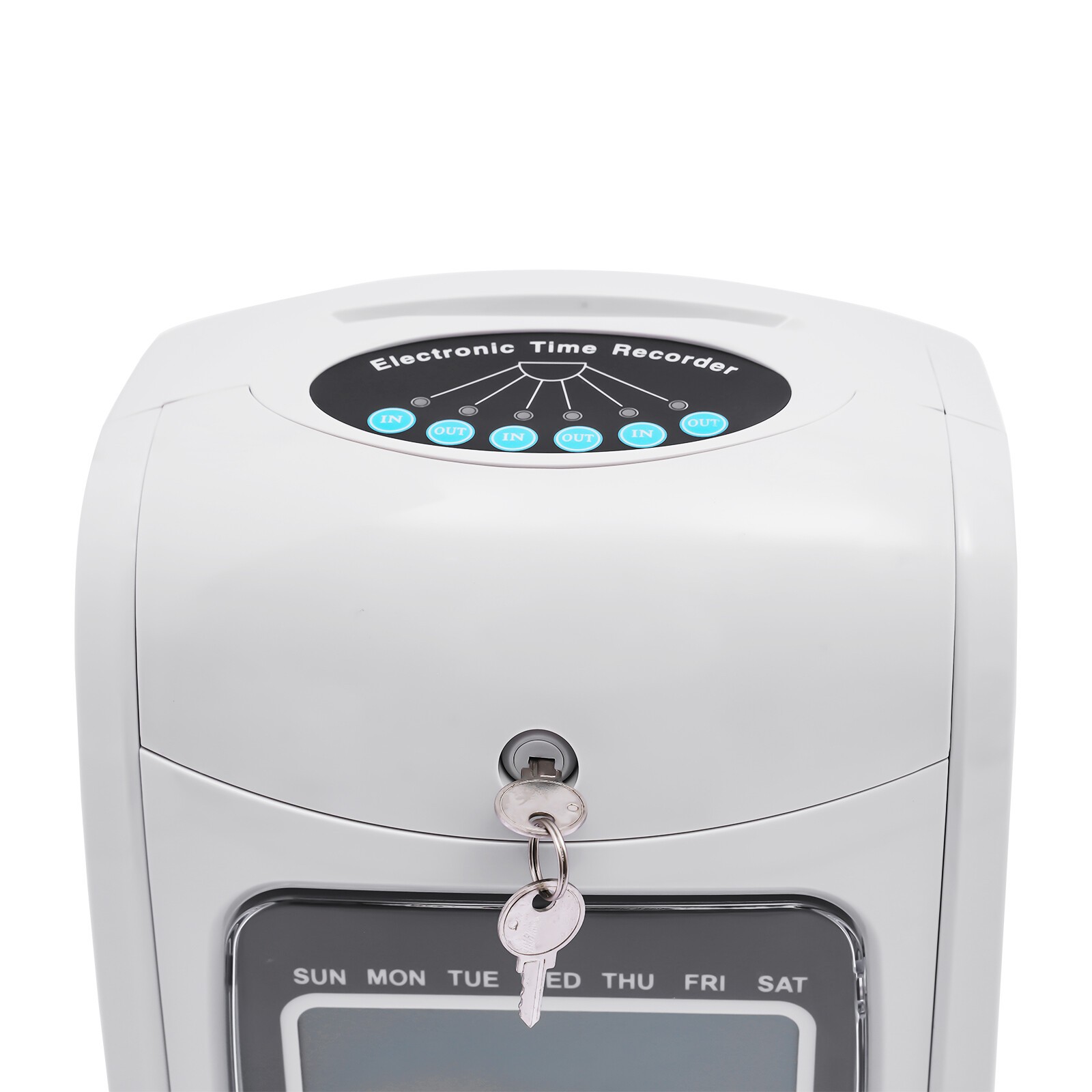 Time Clock Punch Card Employee Attendance Machine LCD Display Check- in Machine